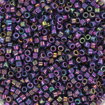 Miyuki Delica 11/0 DB0134 - Opaque Luster Purple Gray Rainbow - imagine 2