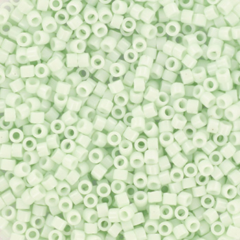 Miyuki Delica 11/0 DB1496 - Ppaque Dyed Light Mint - imagine 2