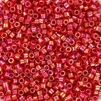 Miyuki Delica 11/0 DB0162 - Opaque AB Red - imagine 2