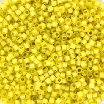 Miyuki Delica 11/0 DB2187 - Duracoat SF Silverlined Dyed Citron - imagine 2