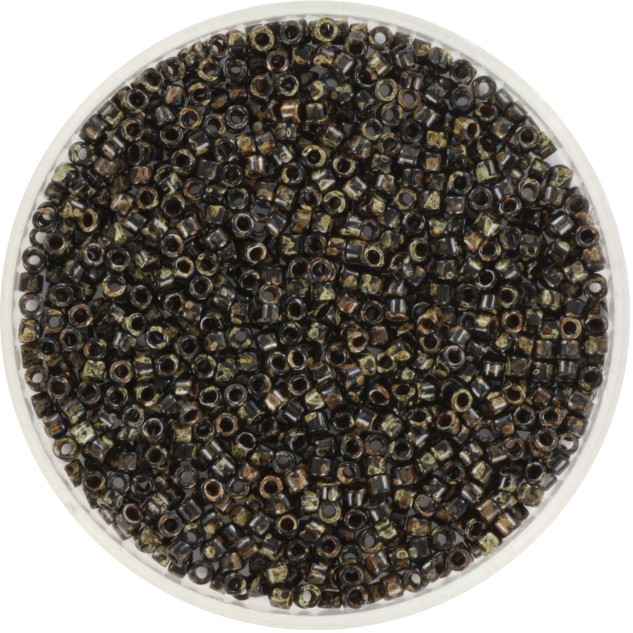 Miyuki Delica 11/0 DB2261 - Opaque Picasso Black