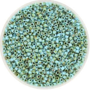 Miyuki Delica 11/0 DB2264 - Opaque Picasso Turquoise Blue