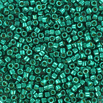 Miyuki Delica 11/0 DB2506 - Duracoat Galvanized Dark Aqua Green - imagine 2