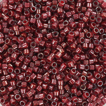 Miyuki Delica 11/0 DB0280 - Cranberry Lined Luster Crystal - imagine 2