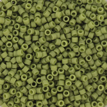 Miyuki Delica 11/0 DB0391 - Opaque Matte Luster Olive - imagine 2