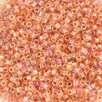 Miyuki Delica 11/0 DB0054 - Dark Peach Lined Crystal AB - imagine 2