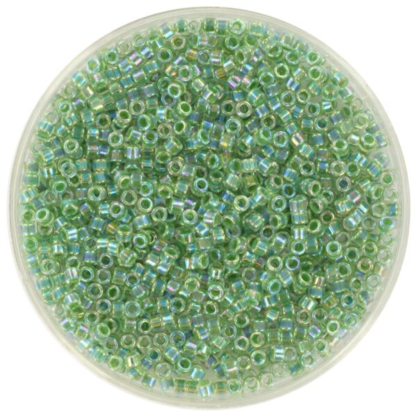 Miyuki Delica 11/0 DB0060 - Lime Lined Crystal AB