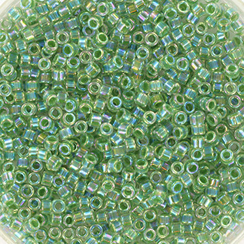 Miyuki Delica 11/0 DB0060 - Lime Lined Crystal AB - imagine 2