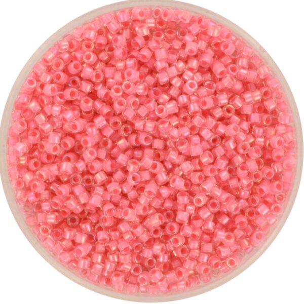 Miyuki Delica 11/0 DB0070 - Coral Lined Luster Crystal