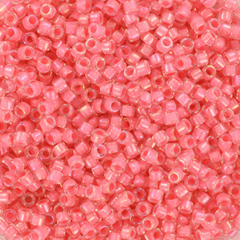 Miyuki Delica 11/0 DB0070 - Coral Lined Luster Crystal - imagine 2