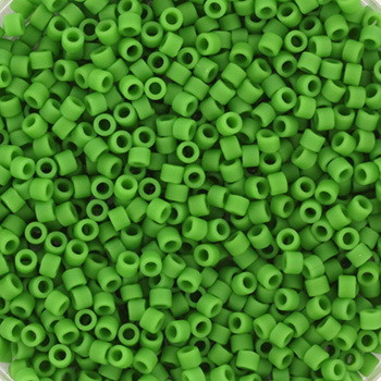 Miyuki Delica 11/0 DB0754 - Opaque Matte Green - imagine 2