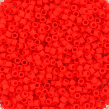 Miyuki Delica 11/0 DB0757 - Opaque Matte Vermillion Red - imagine 2
