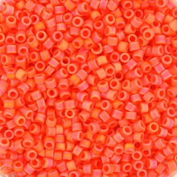 Miyuki Delica 11/0 DB0872 - Opaque Matte AB Orange - imagine 2