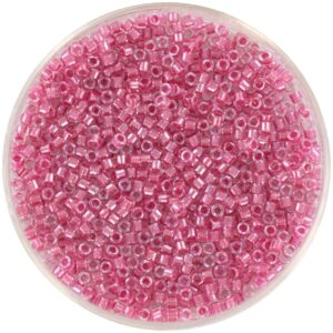 Miyuki Delica 11/0 DB0902 - Sarkling Peony Pink Lined Crystal