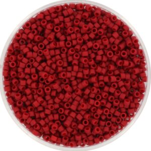Miyuki Delica 11/0 DB0796 - Opaque Semi Frosted Dyed Red