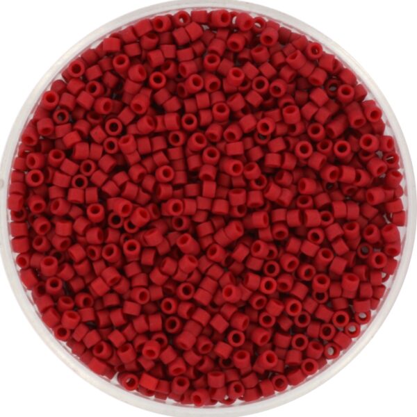 Miyuki Delica 11/0 DB0796 - Opaque Semi Frosted Dyed Red