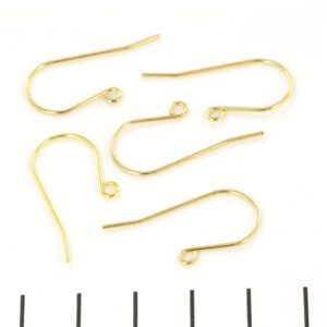 Baza cercei tortita - otel inoxidabil auriu, 27 mm, set 2 bucati