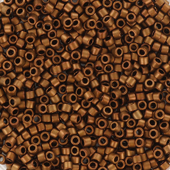 Miyuki Delica 11/0 DB 1051 - Metallic Matte Iris Bronze Gold - imagine 2