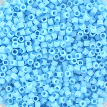 Miyuki Delica 11/0 DB 0755 - Opaque Matte Turquoise Blue - imagine 2